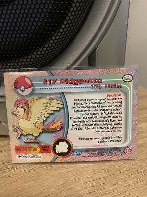Pokemon Card - Pidgeotto #17 - Topps Series 1 - Blue Logo | eBay