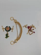 RARE Lunch At The Ritz Link Connector Bracelet With 2 Links