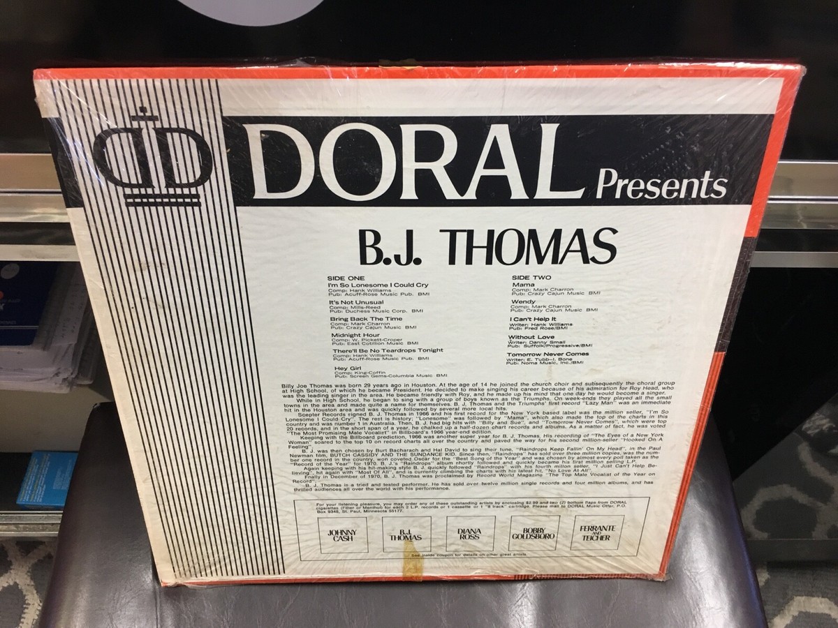 does bj's still sell cigarettes B.J. Thomas Doral Presents LP VG+ in shrink [cigarette advertisement promo]