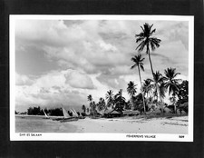 I4466 Tanzania Dar Es Salaam Fishermans Village Pegas RPPC vintage postcard