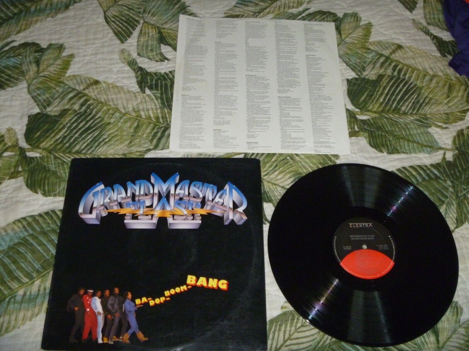 LOT VINYL LP ALBUM GRANDMASTER FLASH BA-DOP-BOOM-BANG HIP HOP RAP LYRICS VG++