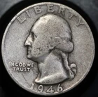 1946 D Washington Quarter EF