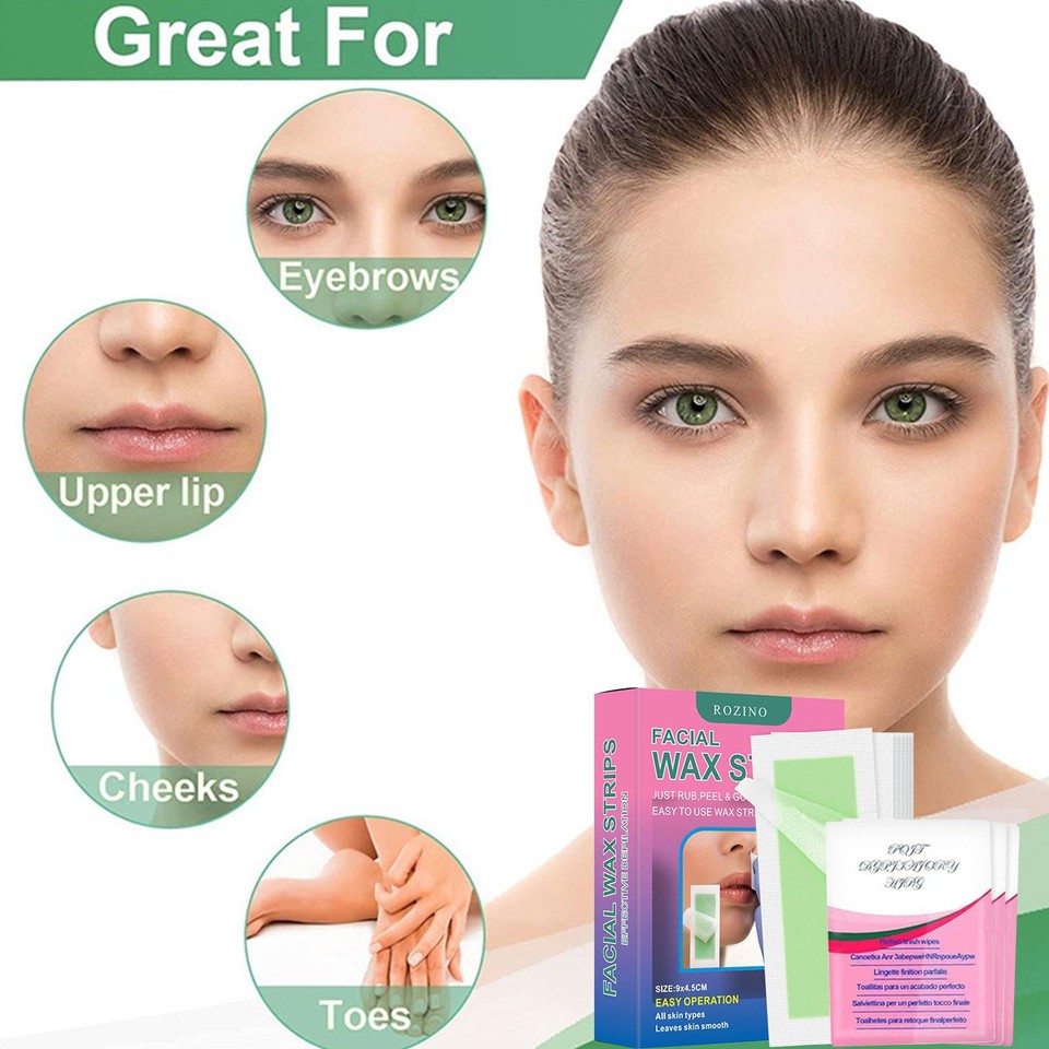 Face Facial Wax Strips Sensitive Skin Waxing Strips Face Wax Hair