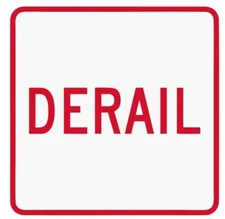 Derail Railroad Railway Train Sticker Decal R7301