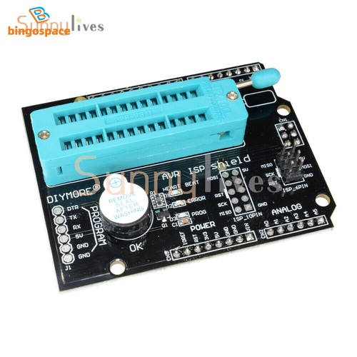 AVR ISP Shield Burning Burn Bootloader Programmatore per Arduino UNO R3 - Foto 5 di 10