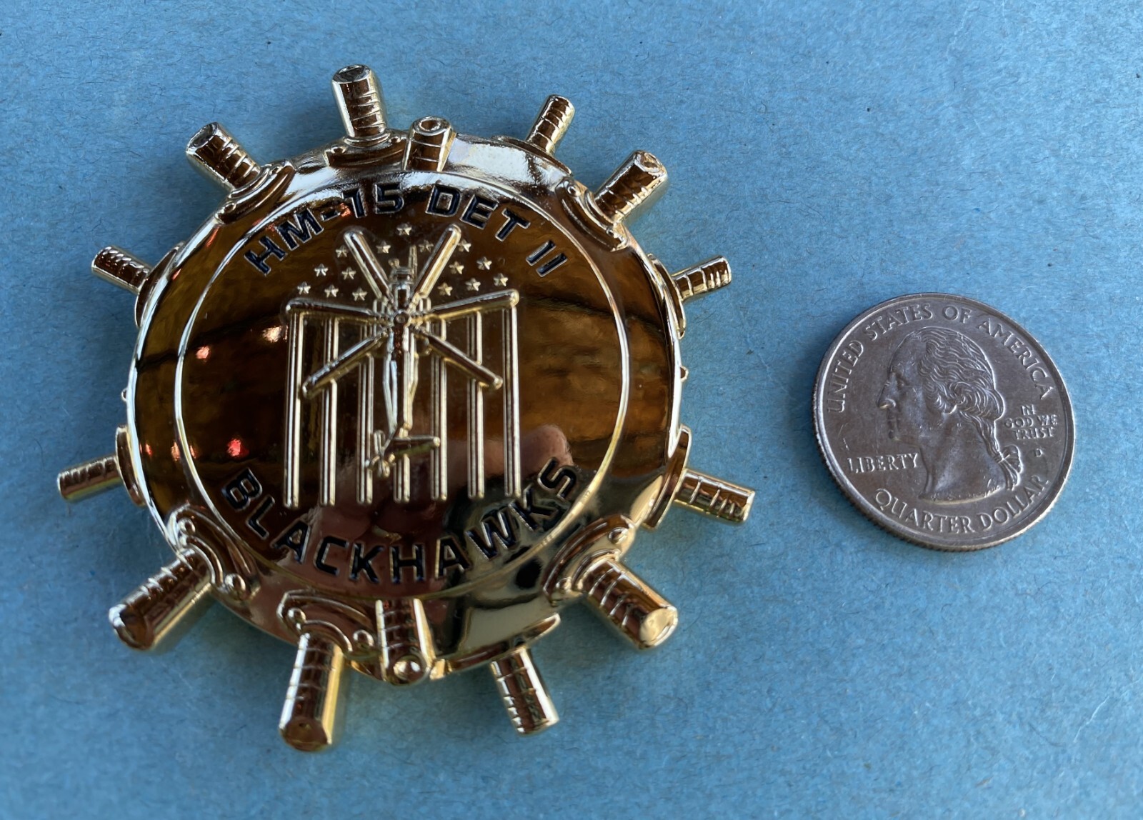 US NAVY CHALLENGE COIN - HELICOPTER MINE COUNTERMEASURES SQUADRON 15 (HM-15)-image
