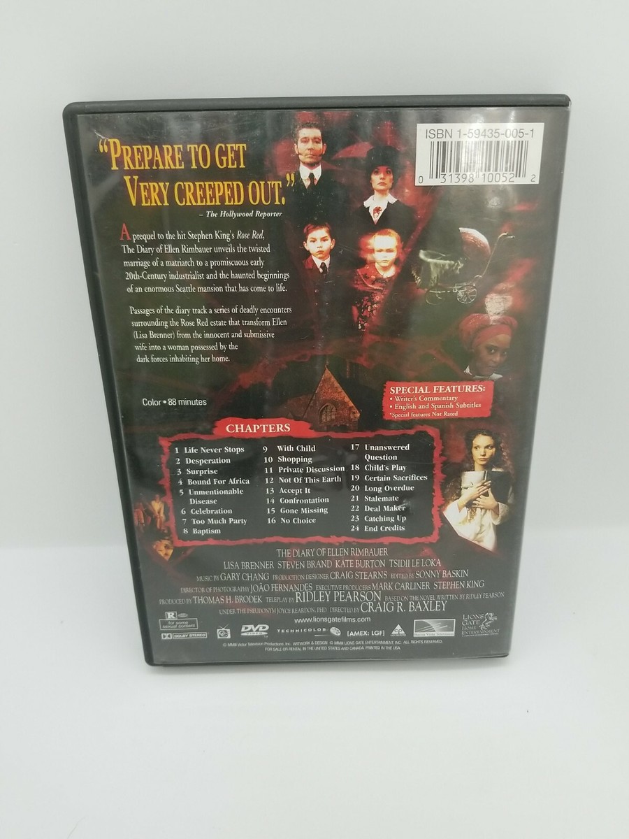 The Diary Of Ellen Rimbauer DVD Stephen King Prequel Rare
