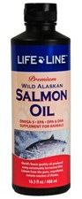 Life Line Wild Alaskan Salmon Oil for pets, dogs,cats, FRESH, Premium, 16.5 floz