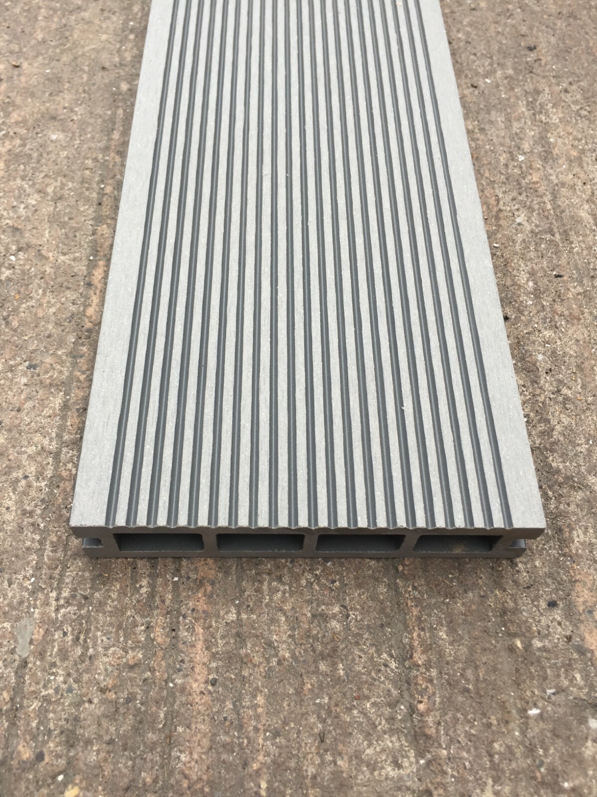 2.75m Composite WPC Plastic Decking Boards Grey DIY Easy Fit Balcony