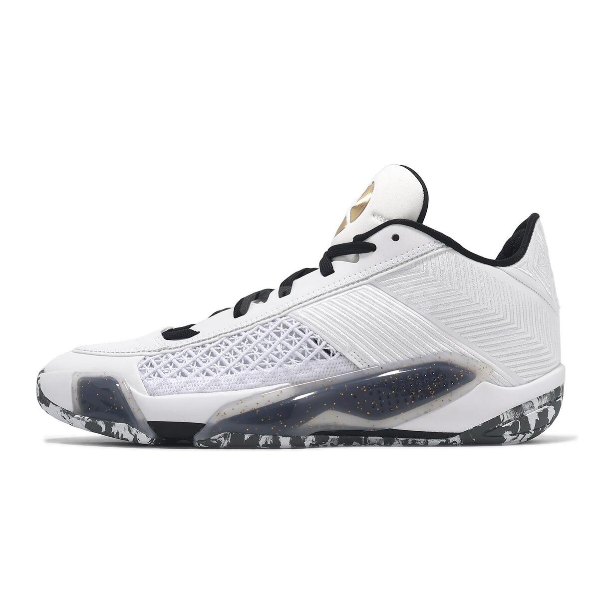 Nike Air Jordan XXXVIII Low PF 38 White Metallic Gold Men Nike Air Jordan XXXVIII Low PF 38 White Metallic Gold Men