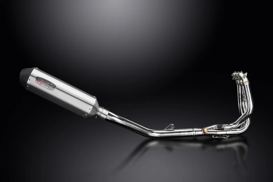 Silenciador de escape completo Triumph Daytona 675 675R 2009-12 3-1 13,5" X-Oval de acero inoxidable Foto 2 de 4