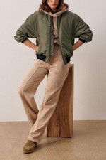 Ba&sh Pili Bomber Jacket, Quilted, Green, Ba&sh Size 1 Oversize