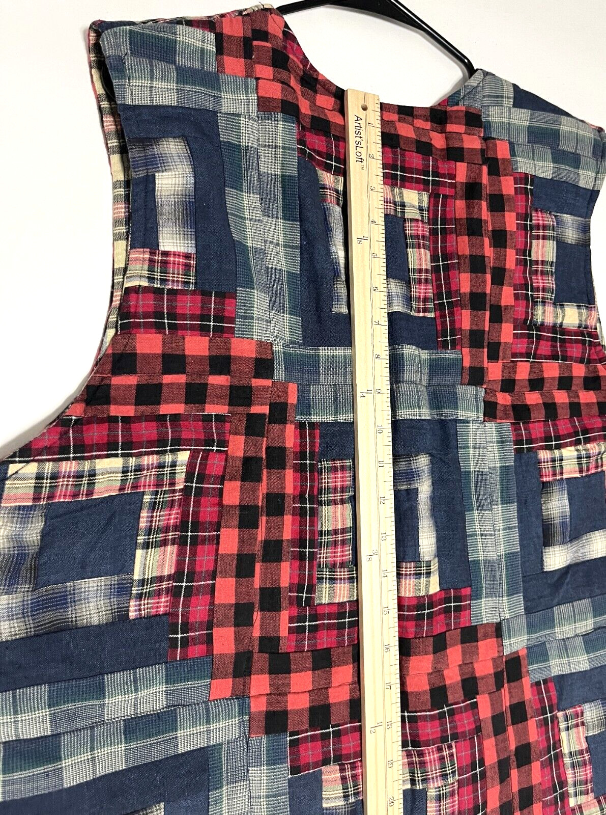 MAGIC GROUP Women Plaid Patch Patchwork Quilted V… - image 12