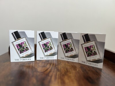 Lot 4 The 7 Virtues VANILLA WOODS Womens Perfume EDP | 1.7mL / 0.06 Oz Samples