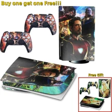 Vinyl Skin Cover Decal Sticker For Sony Playstation 5 Disk Console +2 Controller