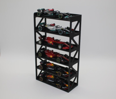 6 Car  1:43 1/43 F1 Formula One Race Car Display Stand Wall Mount Costco 6 Pack