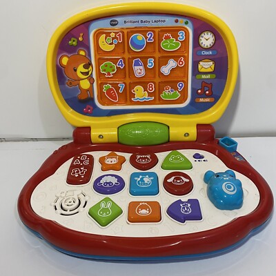 VTech Brilliant Baby Laptop Interactive Educational Teaching Toy Colors Shapes
