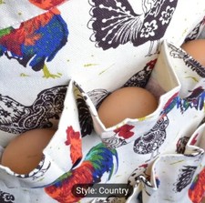 Chicken Egg Collecting Apron 12 Egg Pockets Hen Duck Goose Eggs Holder Aprons-