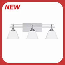 Park Harbor 3 Light 27"W Bathroom Vanity Light w/Frosted Glass               r31