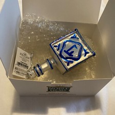 KURT ADLER NOBLE GEMS 4" GLASS DREIDEL SILVER HANUKKAH HOLIDAY JUDAICA ORNAMENT