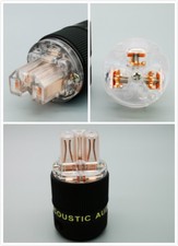1x AC HiFi Pure Red copper IEC Female Power Plug connector high end