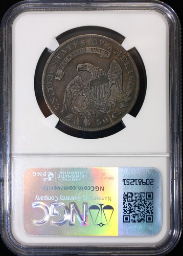 1835 CAPPED BUST HALF DOLLAR 50C SILVER COIN NGC VERY FINE 35 - Picture 4 of 4