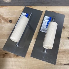 2 Pack Capitol 11-in Ground Steel Square Notch Carpet Floor Trowel 115110 New