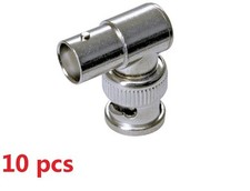 10 Pieces BNC Female to BNC Male Connector L-Shaped