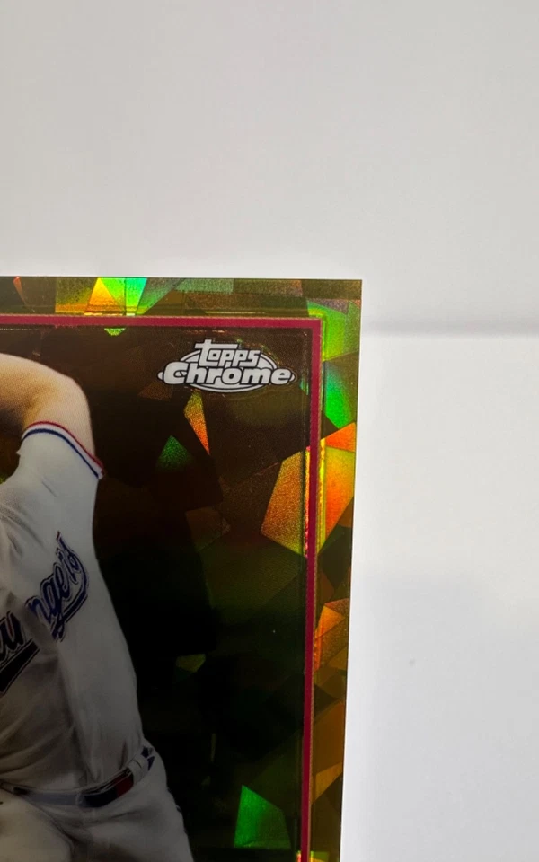 2023 Topps Chrome Sapphire Cody Bradford RC Gold Refractor 41/50 Rangers Rookie - Image 3 of 4