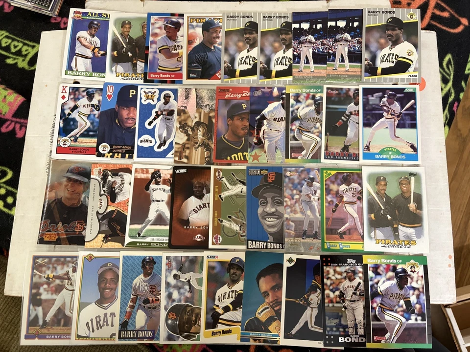 Lote de cartões de beisebol (410) Barry Bonds inserções base coleção piratas gigantes - Imagem 3 de 4