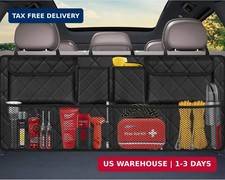 Car Trunk Organizer, Large Capacity Backseat Trunk Organizer 42" 18" , Collapsi