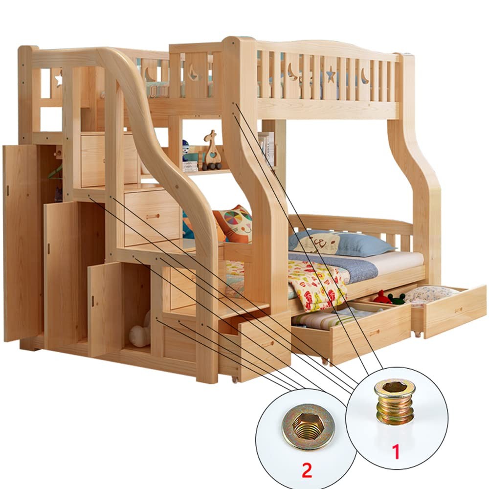 50 Pieces 5/16 Threaded Inserts for Wood Insert Nut Woodworking Tools Gold 