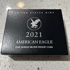 2021-S Proof $1 Type 2 American Silver Eagle Box, OGP & COA