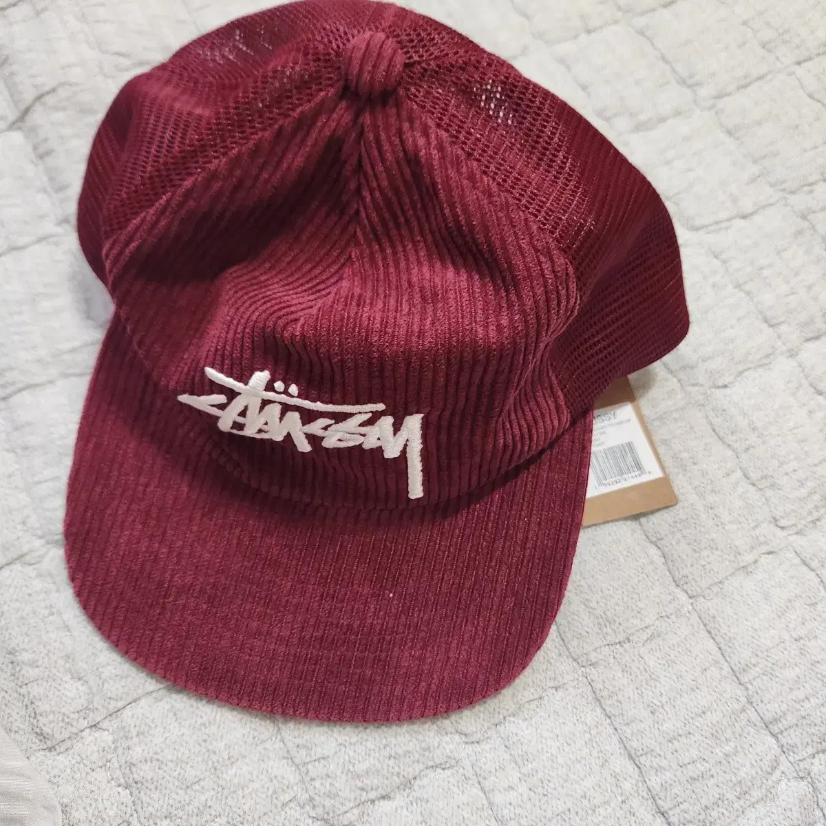 Stush logo corduroy trucker cap red | eBay