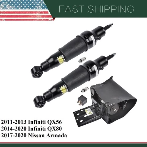 Rear Air Shock Absorbers & Compressor for Infiniti QX56 2011-2013 QX80 2014-2020