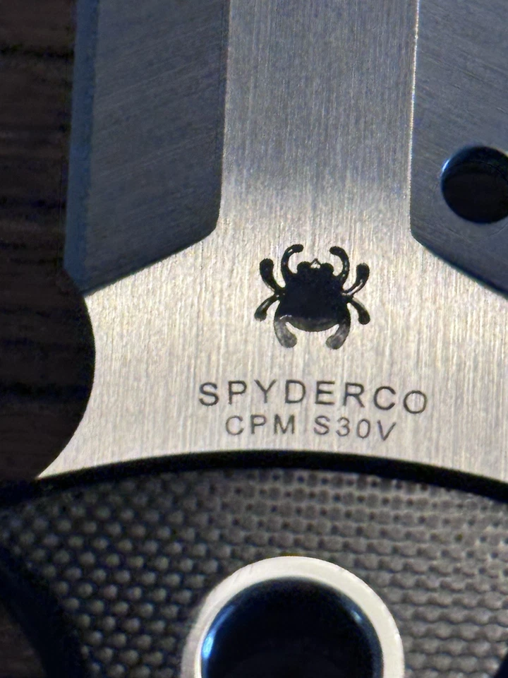 Cuchillo de hoja fija Spyderco Nightstick Full Tang negro G-10 S30v FB47GP Foto 4 de 4