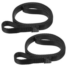 2Pcs 24" Nylon Climbing Slings 18mm Strong Webbing Climbing Straps Black