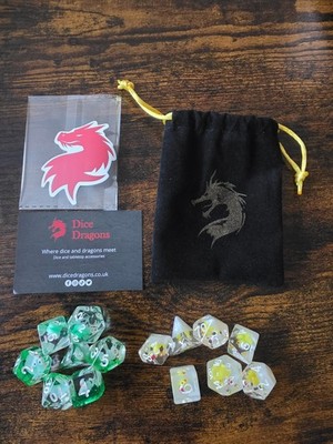 DND Entenwürfel 2 7er Set 14 Rubber Ducky Polyhedral Würfelset Würfel Dragons Beutel