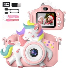 Kids Camera 20MP HD Selfie Digital Toy for Boys Girls 3-8, with 32GB Card