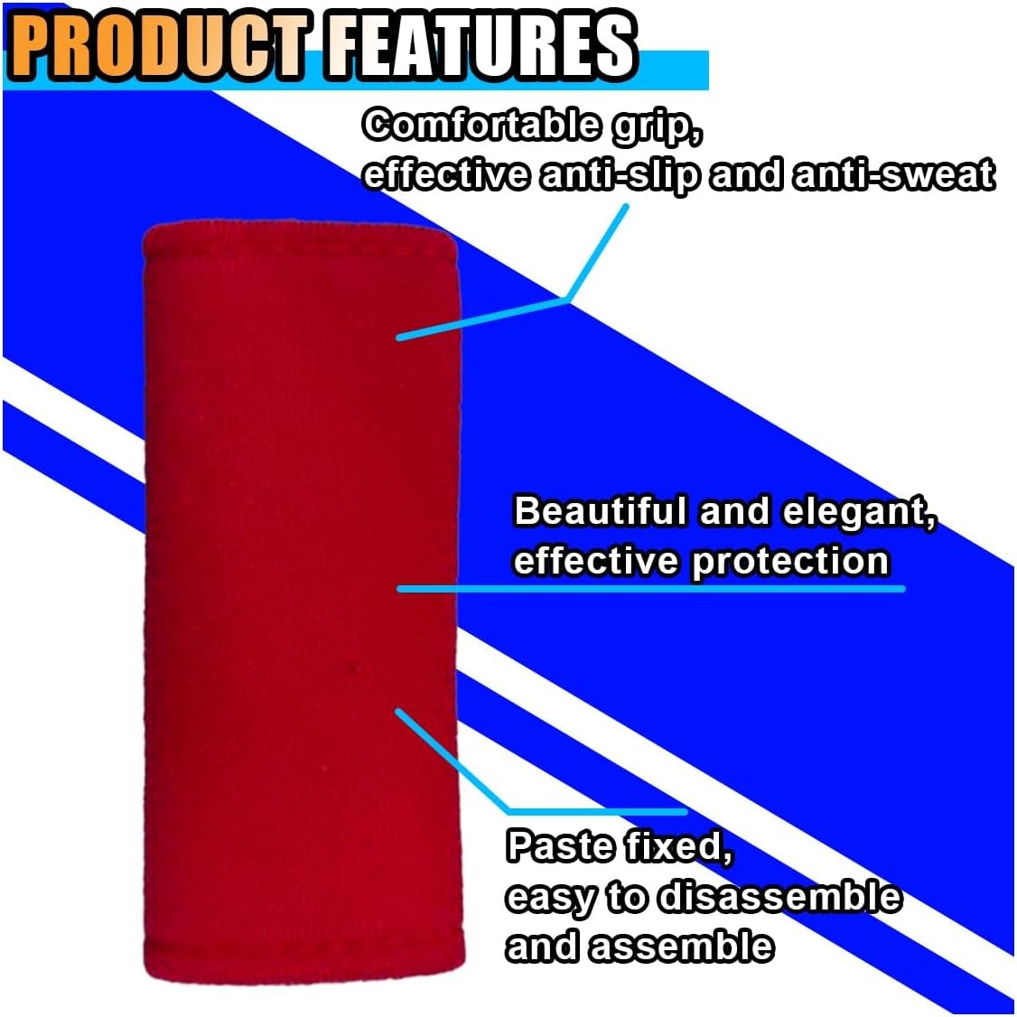 2PCS Car Inside Door Handle Protector, Colorful Soft Fluff Car Pull Handle Cover