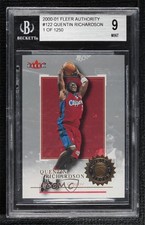 2000 Fleer Authority Rookie 1 of 1250 /1250 Quentin Richardson BGS 9 MINT 11z5