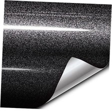 XPO Black Metallic Sparkle Gloss Vinyl Car Wrap Film Roll DIY Easy to Install