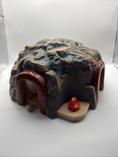 ELC Wooden Train Track Mountain Rock Tunnel With Turntable - Brio Compatible