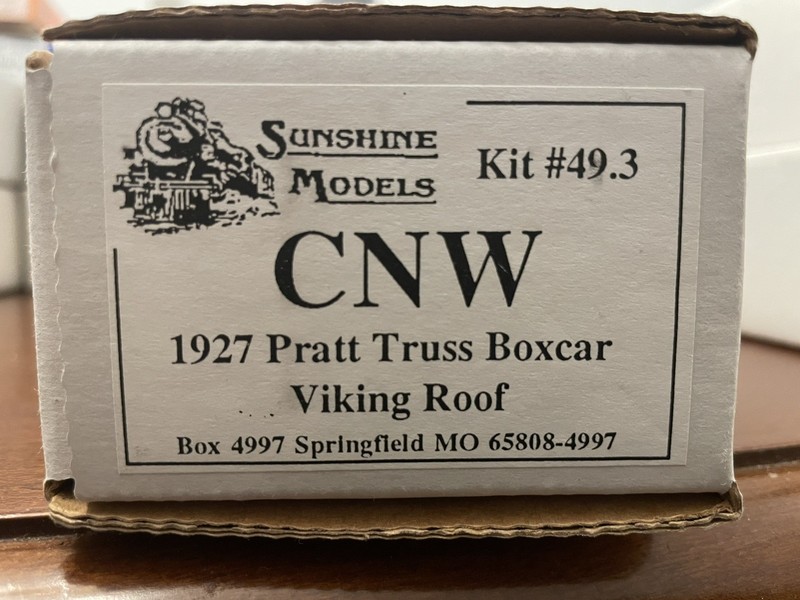 RARE HO Resin Sunshine C&NW Chicago North Western Pratt Truss SS Boxcar Kit