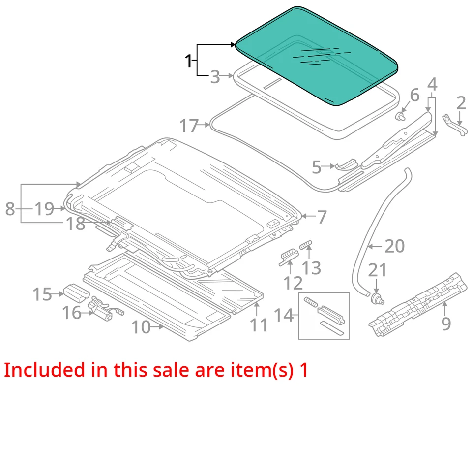 (LOCAL PICKUP ONLY) Roof Glass Fits 97-04 MONTERO SPORT 3587243 - Изображение 3 из 4