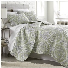 Southshore Fine Linens Classic Paisley 3-Pc. Quilt Set, Full / Queen