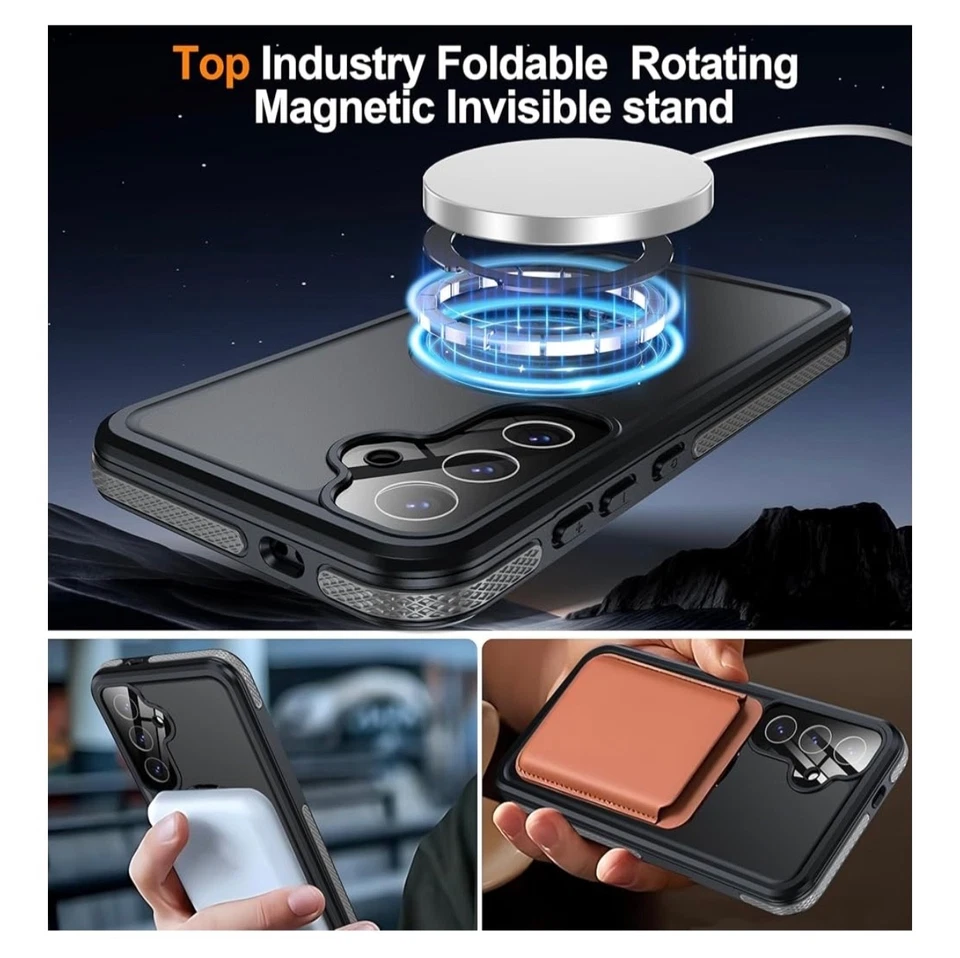 Funda Magnética y Soporte para Samsung Galaxy S25 Impermeable [Protector de Pantalla Incorporada Foto 4 de 4