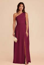 Birdy Grey Women's Melissa Chiffon Bridesmaid Dress Berry Size M NWT