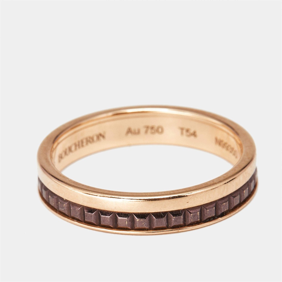 Boucheron Quatre Classique Brown PVD 18k Rose Gold Wedding Band