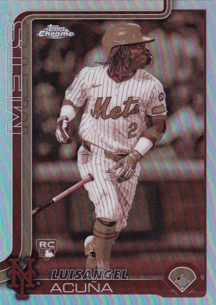 LUISANGEL ACUNA TOPPS CHROME ROOKIE SEPIA REFRACTOR RC METS #56 2025 25